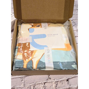 Little Spud Baby Blanket, NIOP, 47x47 inch, Beige & Blue Colors, Very Cute